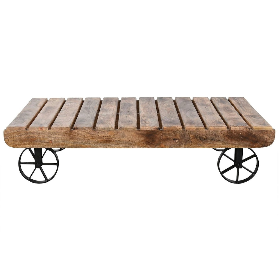 image 1 of Centre Table Home ESPRIT Black Natural Metal Mango wood 130 x 80 x 32 cm N/A