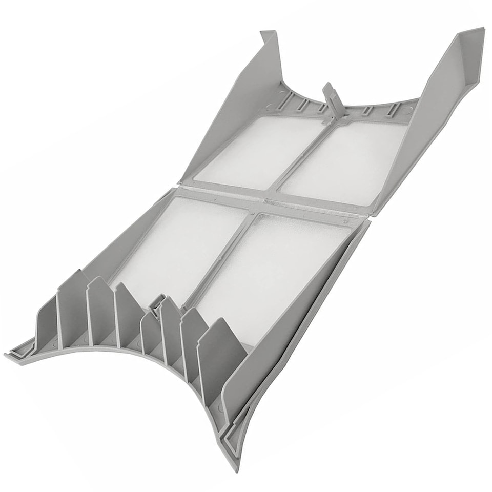 image 1 of SPARES2GO Hinged Lint Screen/Fluff Filter for Hotpoint TDL14P TDL15P TDL30N TDL30P TDL30S TDL52N TDL52P TDL52S TDL54N TDL54P  Tumble Dryers (Grey)
