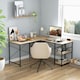 image 10 of COSTWAY L-Shaped Computer Desk Writing Desk Workstation Natural N/A