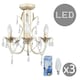 image 1 of ValueLights Odelia Painted Gold Chandelier and E14 Candle LED 4W Warm White 3000K Bulb | Gold