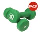 image 1 of Fitness Mad Dumbell Set (Pack Of 2) - Green - 1.5kg