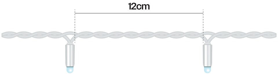 image 1 of Led String Lights White Rubber Warm White 25M