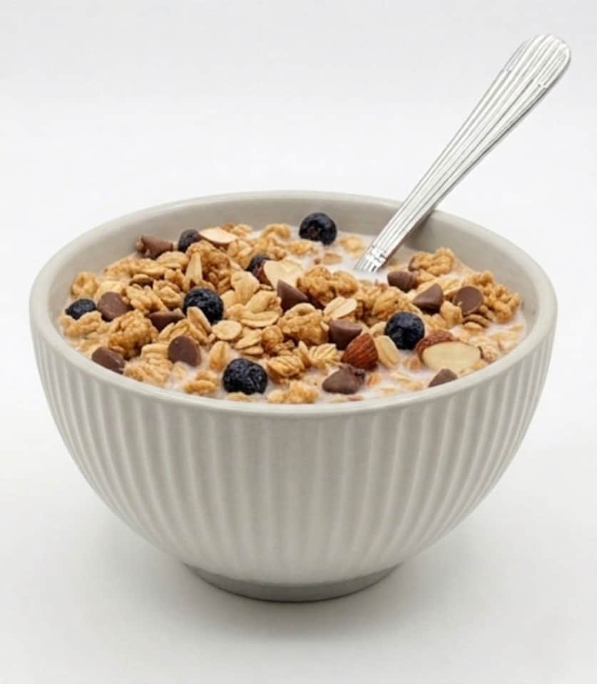 image 1 of Reactive Cream Glaze Dinnerware Cereal Bowl 6pc Set 15cm