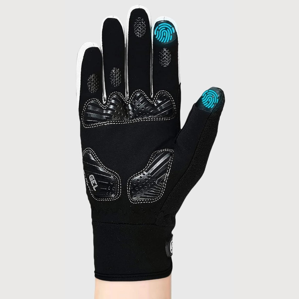 image 1 of Dryrest Full Finger Winter Cycling Gloves Thermal Windproof Padded Glove