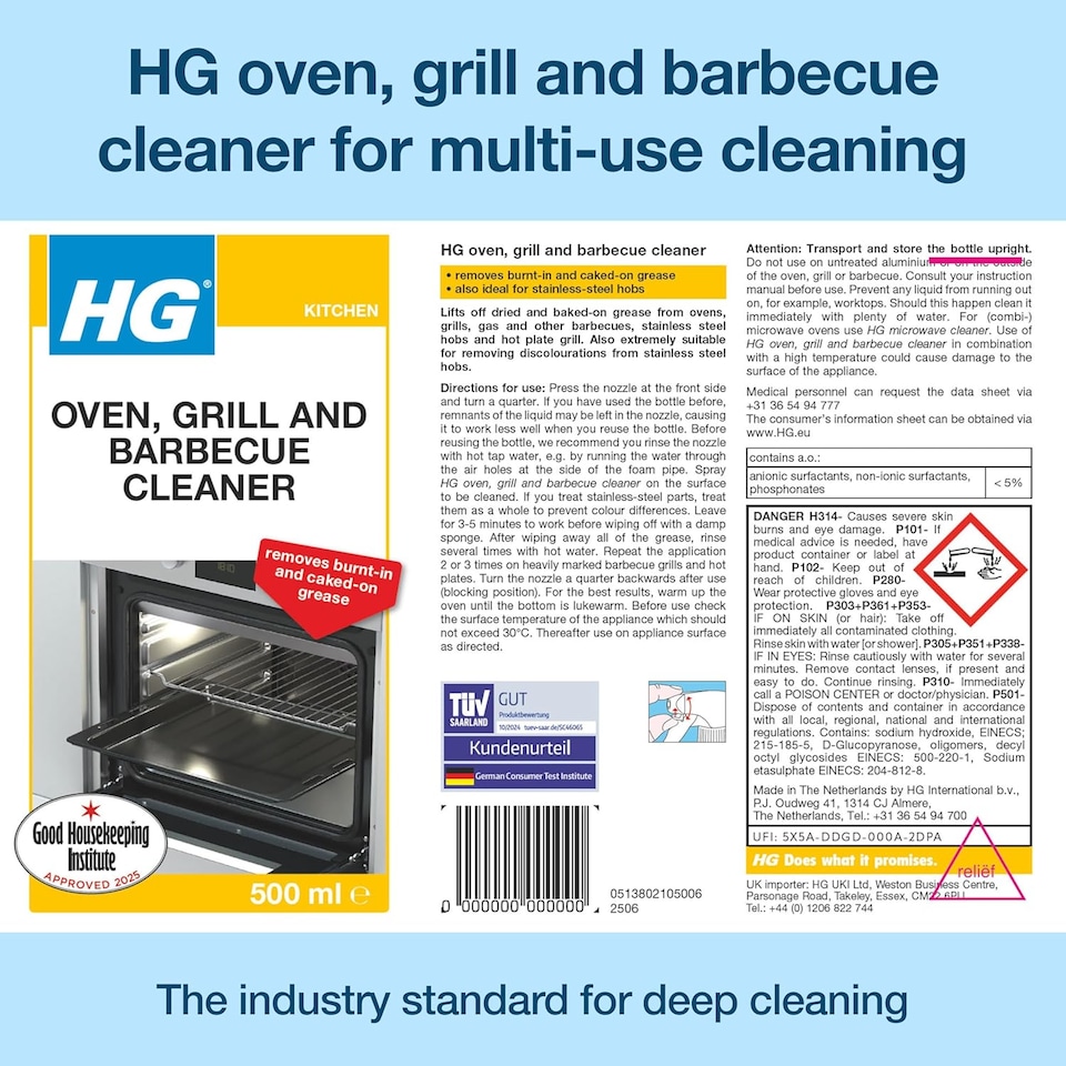 image 1 of HG Oven Grill & BBQ Cleaner 500ml