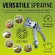image 5 of 6 Function Spray Gun Multi Garden Hose Watering Chrome Dial Metal DIY