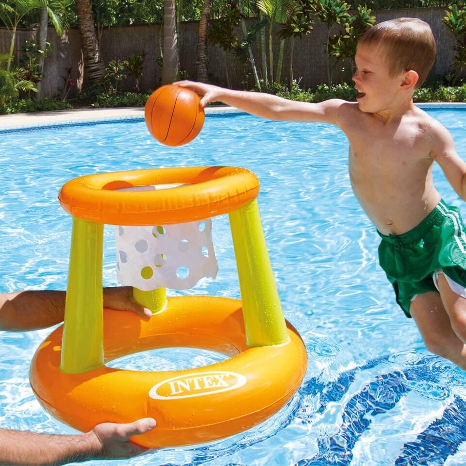 image 1 of Pool Volleyball Game Set And Floating Hoop Game -Water Sports Fun for All Ages
