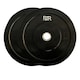 image 1 of Black Virgin Rubber Bumper Plates - 2 x 25kg
