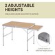 image 4 of Outsunny 3ft Aluminium Picnic Table w/Side Desktop Outdoor BBQ Party Portable