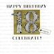 image 1 of 18th Birthday Gigantic Greeting Card Embellished & Flittered A4 Sized Cards