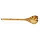 image 1 of Verano Spanish Ceramics Olive Wood Round Spoon With Corner - 30cm