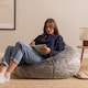image 1 of Fluffy Giant Bean Bag Chair Adult - Grey with Bean Bag Filling | Grey | Arctic Wolf Grey | 1