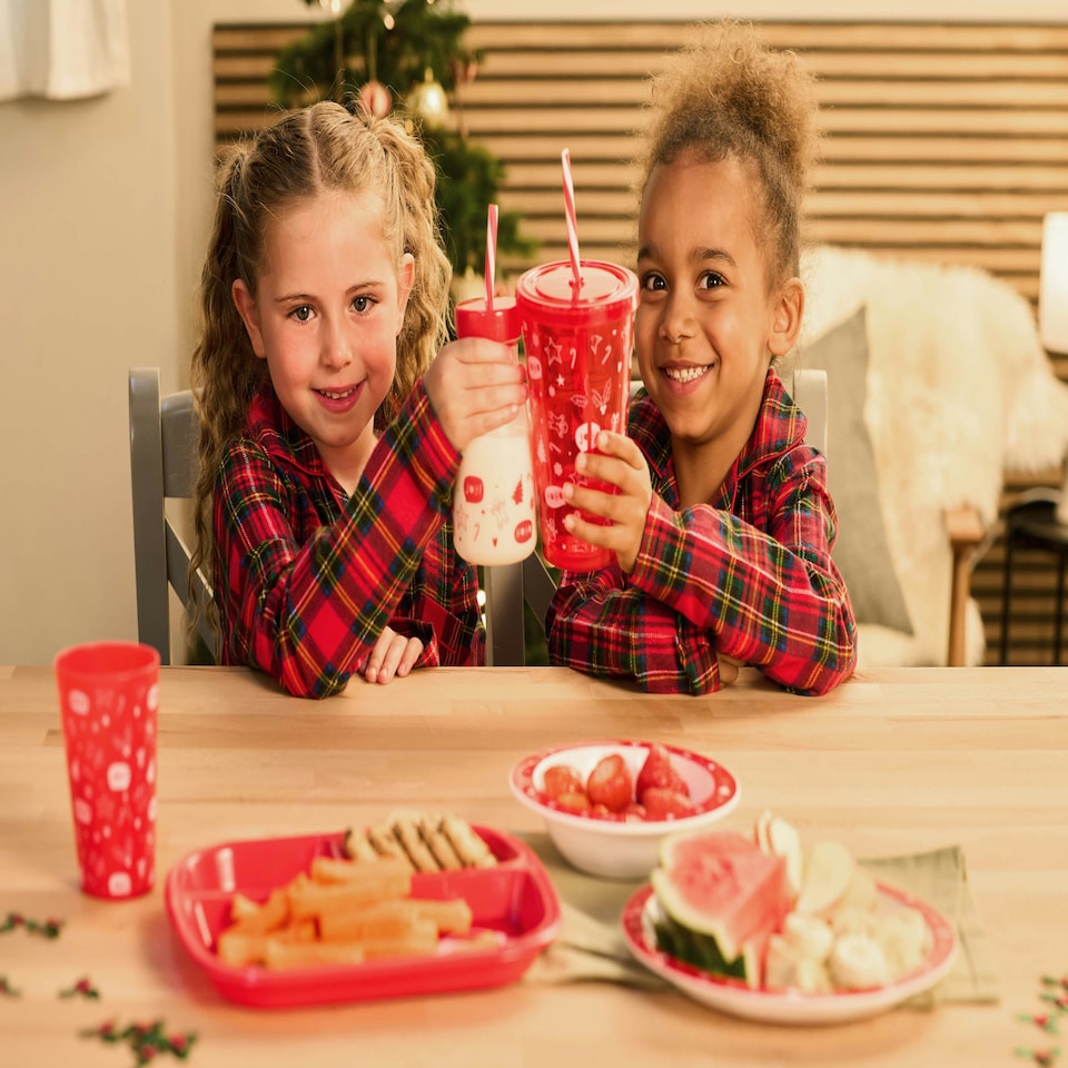 image 1 of Christmas 2 Pack Divided Plate For Santa