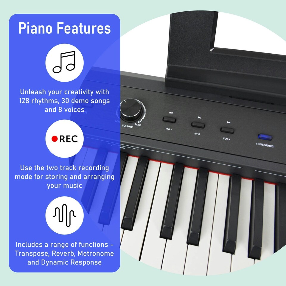 image 1 of Axus AXD55 88 Note Digital Stage Piano