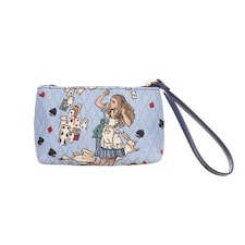 Signare Wristlet Bag - Alice in Wonderland Nothing But Cards Blue