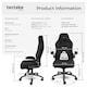 image 6 of Office Chair Springsteen with Ergonomic Shape, Thick Padding and Stepless Height Adjustment | Black | black | 1