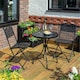 image 1 of 2 Seater Deluxe Havana Lattice Bistro Set - Black