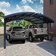 image 3 of Carport Arizona Wave Double Wings and Arch - Polycarbonate - L495 x W578 x H273.5 cm | Grey