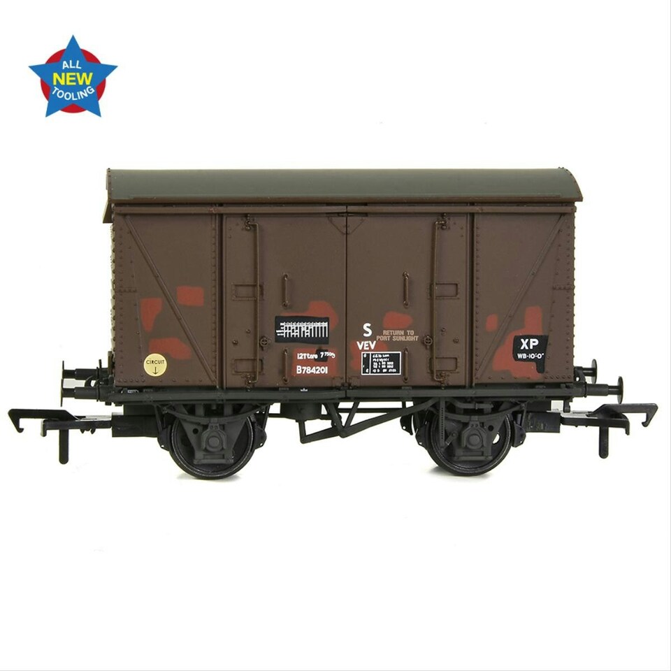 image 1 of Bachmann 12t Vanwide Ventilated Van BR Bauxite TOPS Weathered