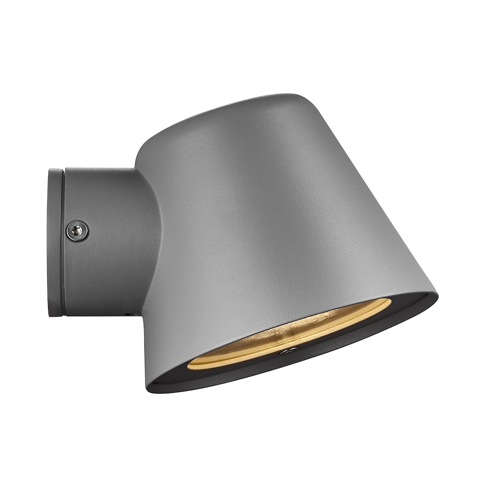 image 1 of Nordlux Aleria Outdoor Wall Light Grey Metal Solar GU10 Sensor Compact  - Mains Powered, IP44 | Grey | Grey