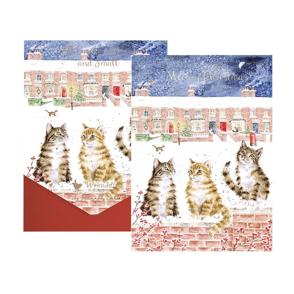 image 1 of Wrendale Designs Illustrated Animal Christmas Card Pack - 8 Cards and Envelopes