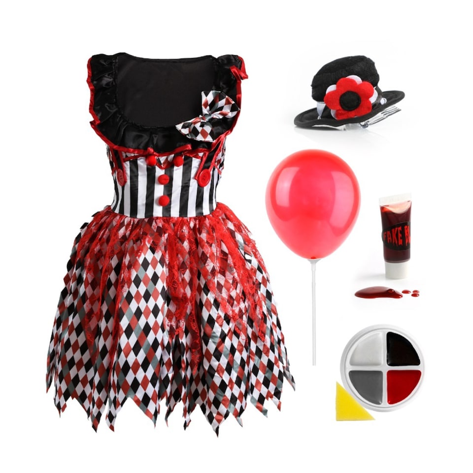 image 1 of Deluxe Killer Clown Halloween Costume | Multi | L