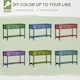 image 4 of Outsunny Wooden Herb Planter Stand 8 Cubes Bottom Shelf Raised Bed Natural