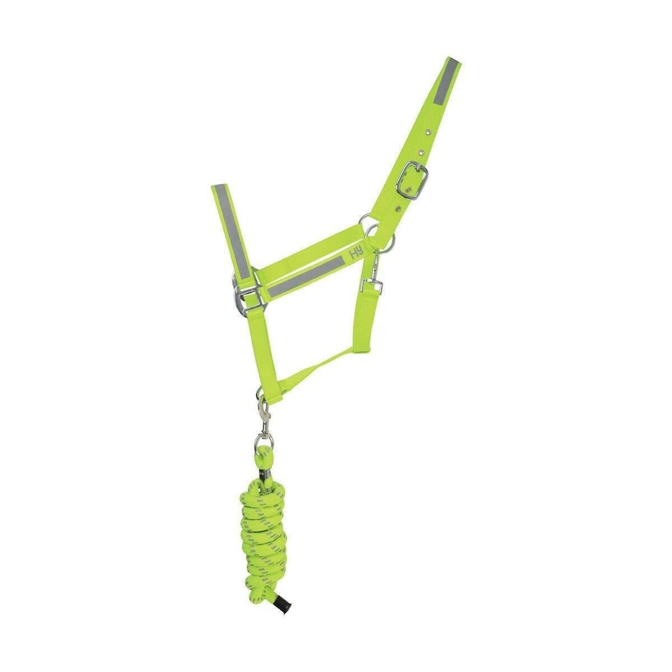 HyVIZ Reflector Head Collar and Lead Rope - Yellow - Cob