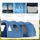 image 4 of Outsunny 5-6 Man Family Tent Camping Tent with 2 Room and Carry Bag, Blue