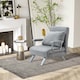 image 2 of HOMCOM Sofa Bed Foldable Portable Sleeper Lounge w/ Pillow Light Grey