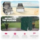 image 3 of Beach Chair with cushions, footrest and rain cover Black | Grey