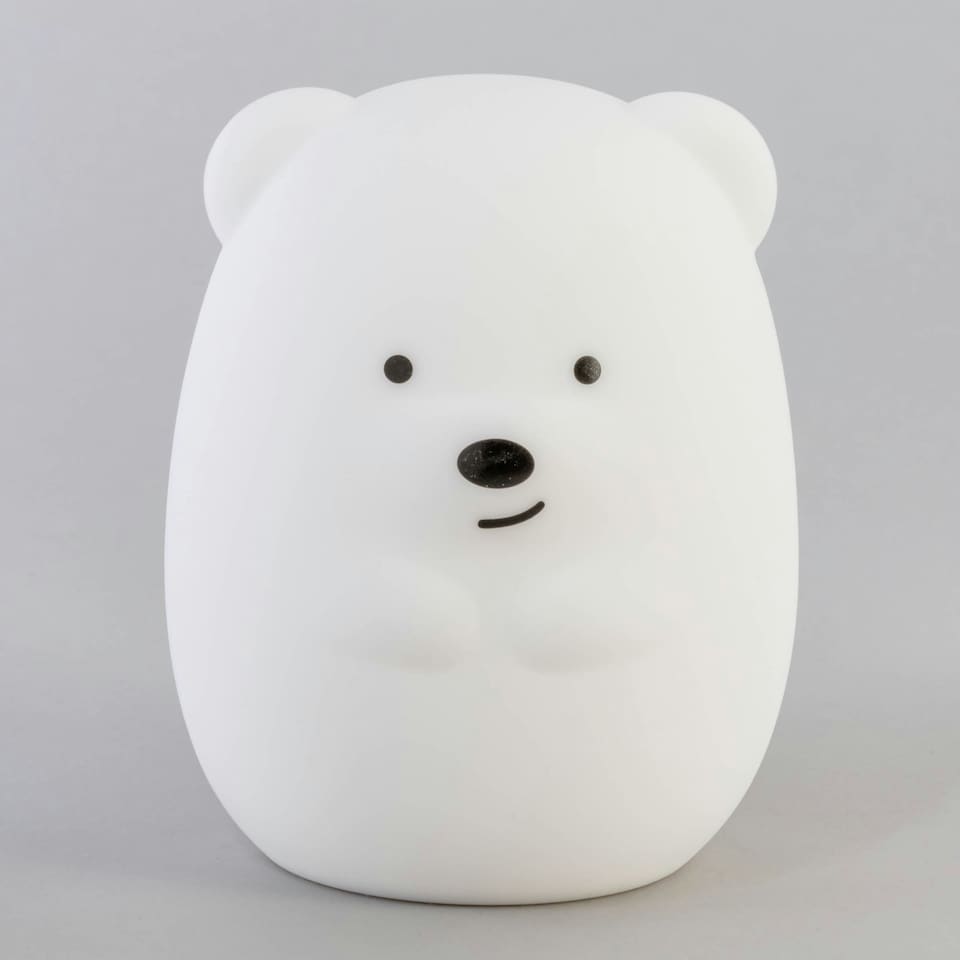 image 1 of BHS Glow Kid's LED Bear Table Lamp, White | White | White