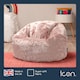 image 5 of Kids Classic Faux Fur Bean Bag Chair Light Pink Bean Bags for Children | Pink | Light Pink | 1