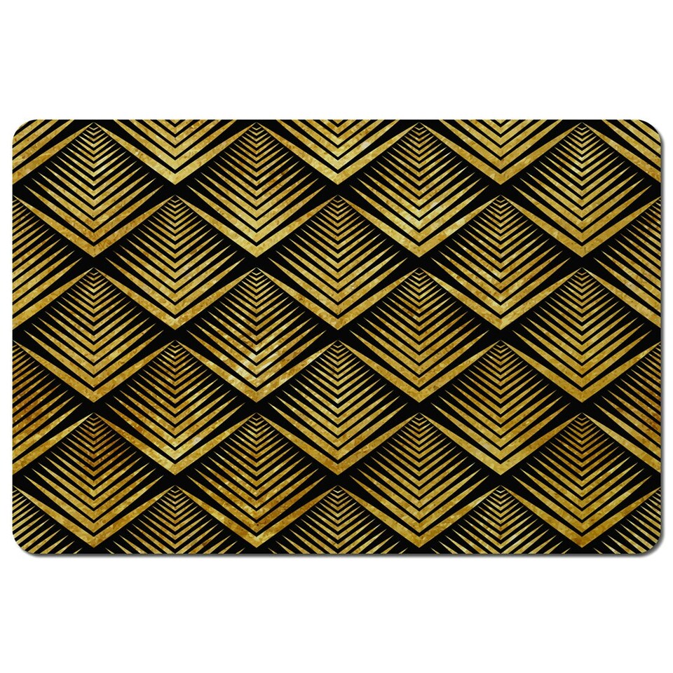 image 1 of Golden Geometric Flower Pattern (Placemat)