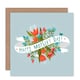 image 1 of Spring Flower Bouquet and Banner Floral Mothers Day Card
