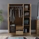 image 7 of Vida Designs Riano 3 Door 2 Drawer Mirrored Wardrobe With Shelf & Clothes Rail, Pine