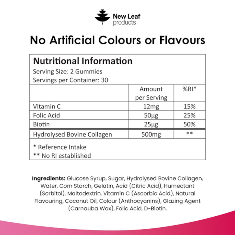 image 1 of Collagen Gummies + Vitamin C, Folic Acid & Biotin