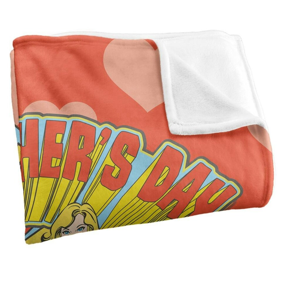 image 1 of Justice League Happy Mothers Day Blanket - Multicoloured - One Size