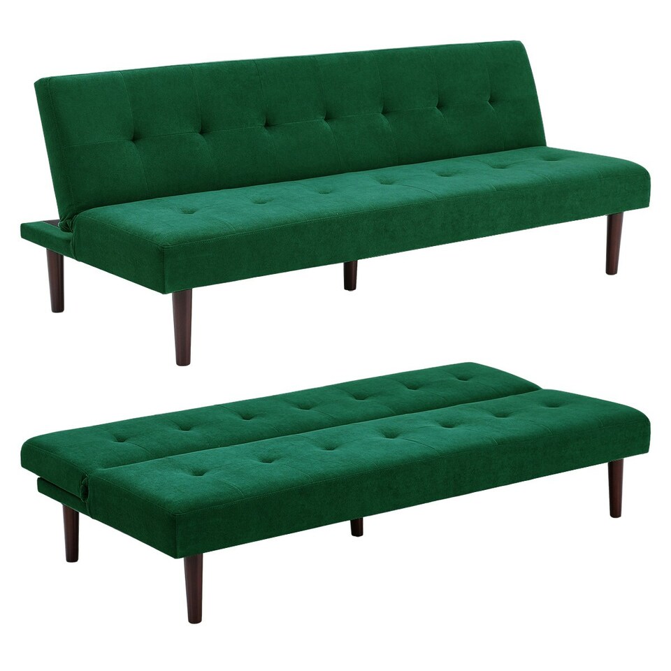 image 1 of Living and Home Modern Convertible Sofa Bed - Green | Green