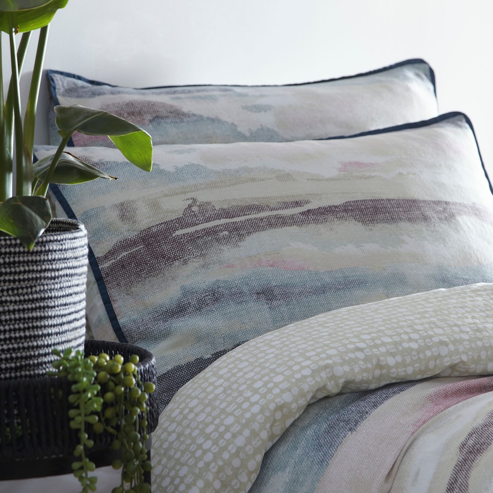 image 1 of Appletree Landscape Duvet Cover Set Seafoam