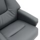 image 4 of Living and Home Swivel Faux Leather Lounge Recliner with Ottoman Grey