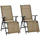 image 1 of Outsunny Outdoor Sun Recliner Loungers with Adjustable Footrest, Beige