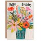 image 1 of Simple Flower Bouquet Vase Woman Her Birthday Card