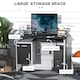 image 3 of HOMCOM Computer Desk Drawer PC Writing Wooden Workstation Keyboard Black