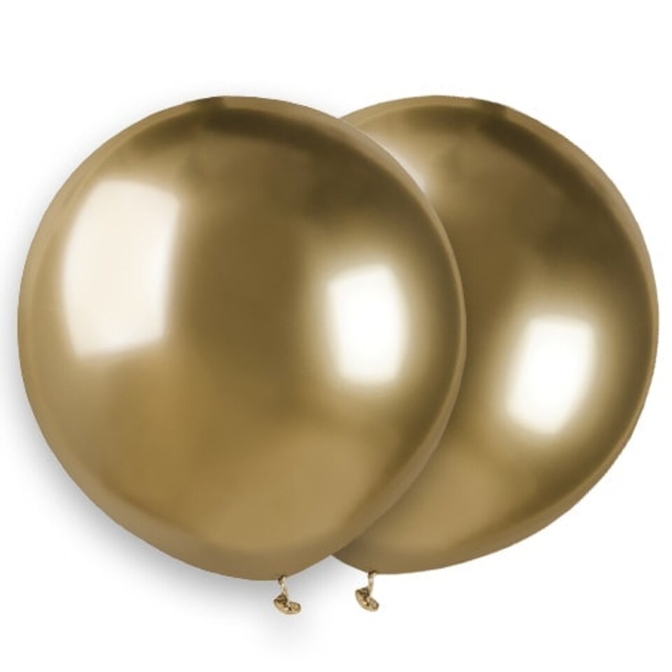 Shiny Gold Biodegradable Latex Balloons 48cm / 19 in - Pack of 25