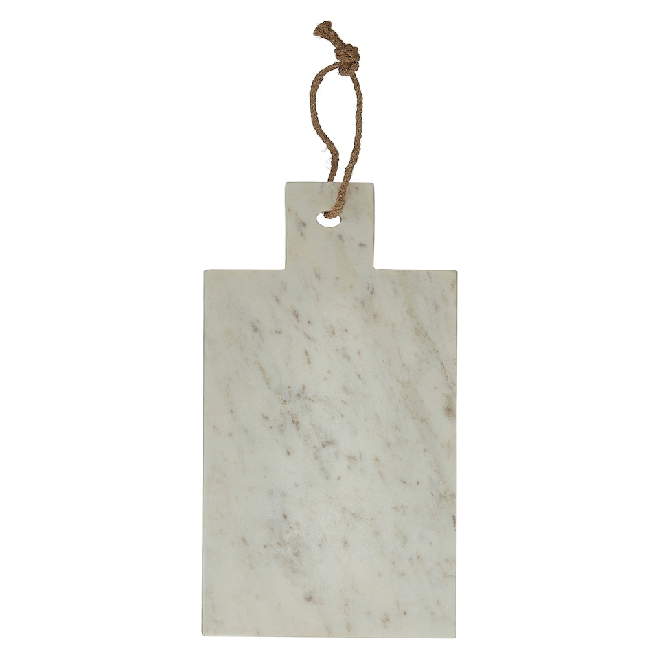 image 1 of Interiors By Premier Small White Marble Chopping And Serving Board, Durable Natural Stone Board For Kitchen Use