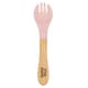 image 7 of Tiny Dining Bamboo Baby Weaning Forks with Silicone Tip - Pastel Pink - Pack of 2