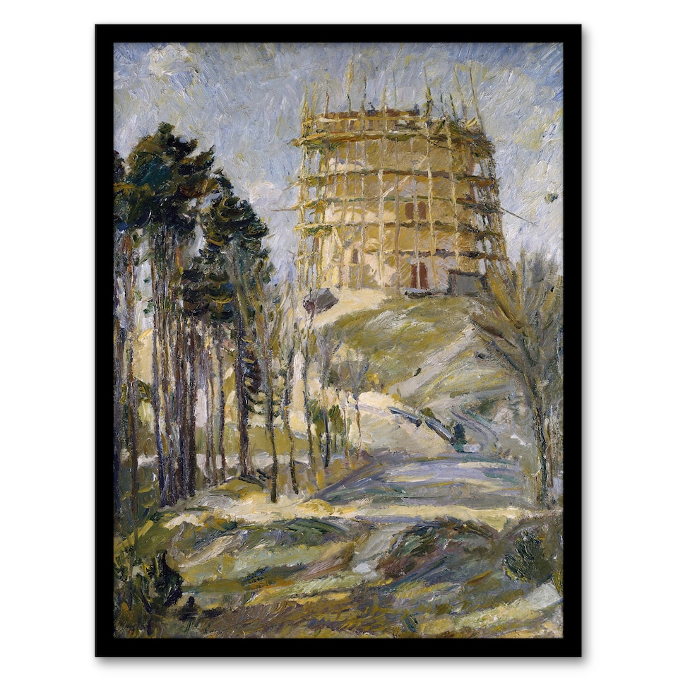 image 1 of Water Tower in Hermsdorf Landscape Beckmann Framed Wall Art Print 12X16"
