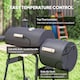 image 6 of Outsunny Charcoal BBQ Grill with Offset Smoker