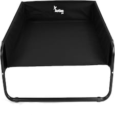 Actiaspet Elevated Dog Bed Steel Frame Raised Pet Cot Black or Grey (Black, Large)